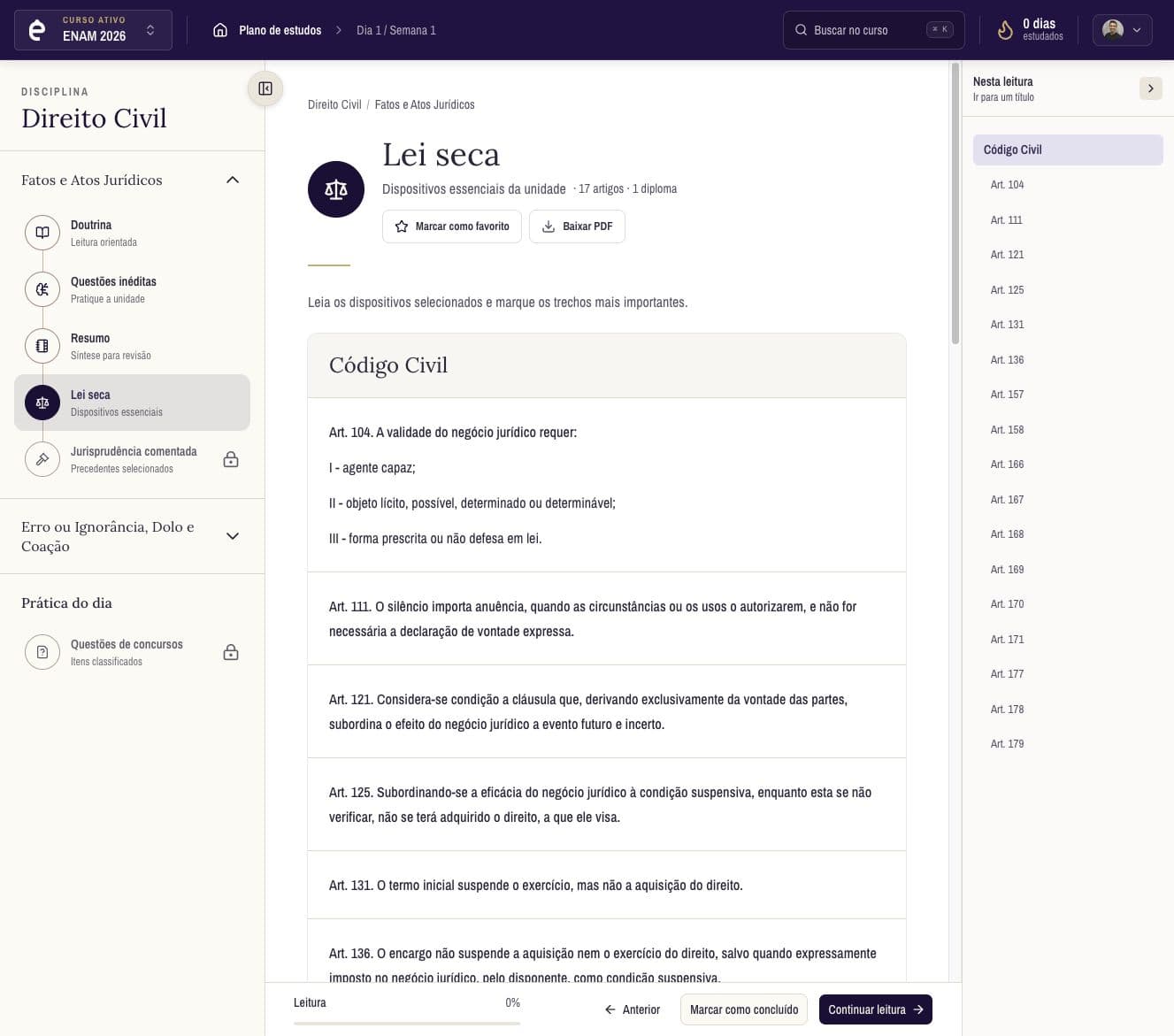 Lei seca com artigos selecionados